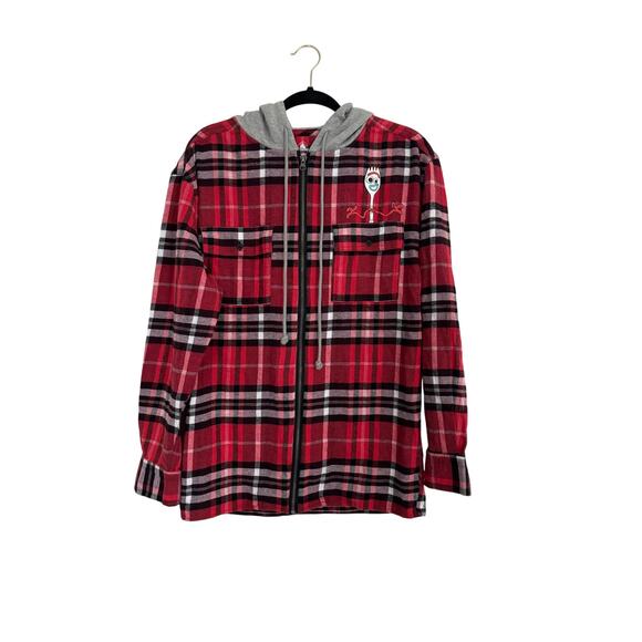 NWT Disney Toy Story 4 Plaid Zip up Hoodie Forky Women’s Small - Picture 1 of 7
